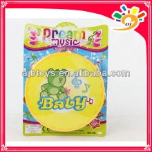 Grande tamanho bonito cartoon brinquedo de plástico mão bell, bebê amor cartoon tambourine brinquedo